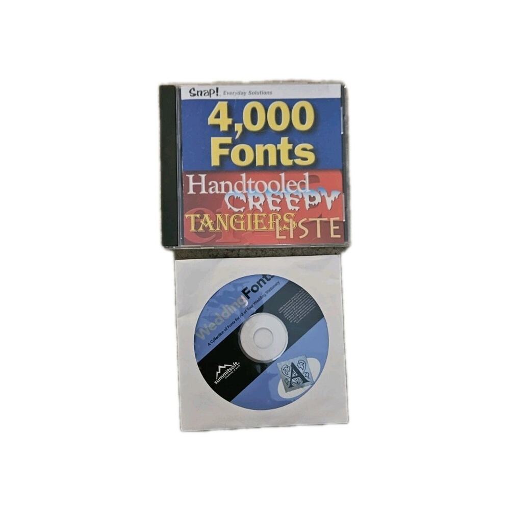 Two CDs # One 4000 Fonts # Two Wedding Fonts